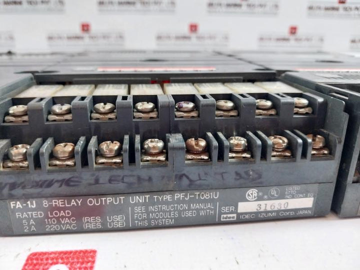 Idec Pf2J-cpu1Dceu(Cpu Unit),Pfj-n112Au(Analog Input Unit),Pfj-dmu(Dummy Unit),Pfj-t081U(Relay Output Unit),Pfj-t162Cu(Transistor Output Unit),Pfj-n162U(Dc Input Unit),Pfj-n112A(Analog Input Unit)