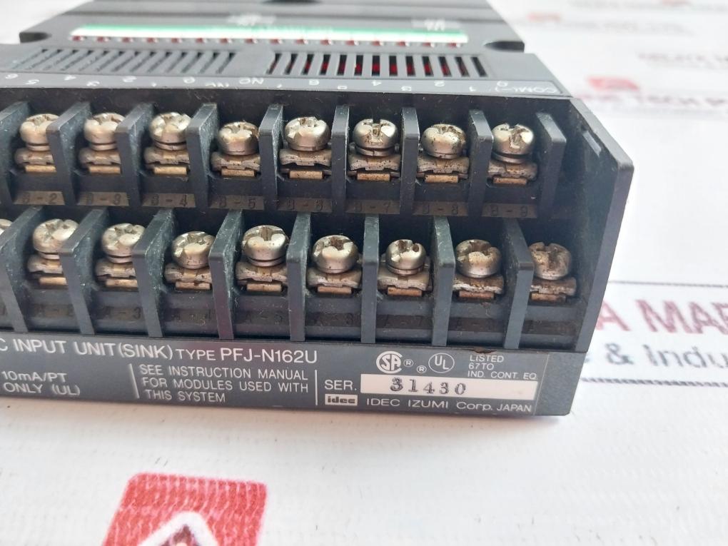 Idec Pfj-t162 Transistor Input/Output Unit Pfj-n162U 24VDc 10Ma/Pt