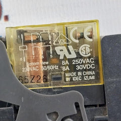 Idec Rj2S-c-a230 Relay With Sj2S-07L Socket 8A 250Vac