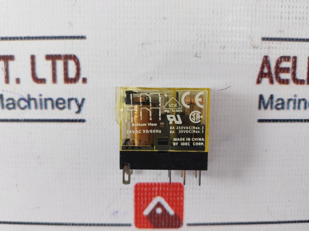 Idec Rj2S-c-a24 Relay With Base 24Vac 50/60Hz