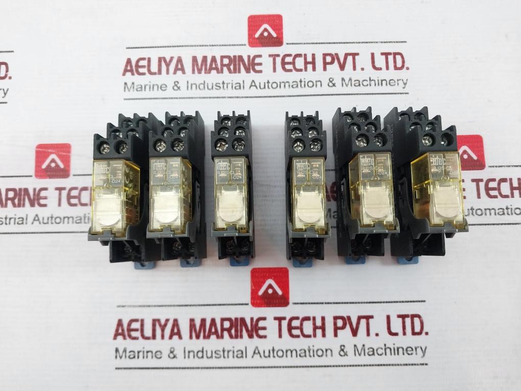 Idec Rj2S-cl-d24 Rj Slim General Purpose Relay Plug-in Dpdt 8A 24V Dc