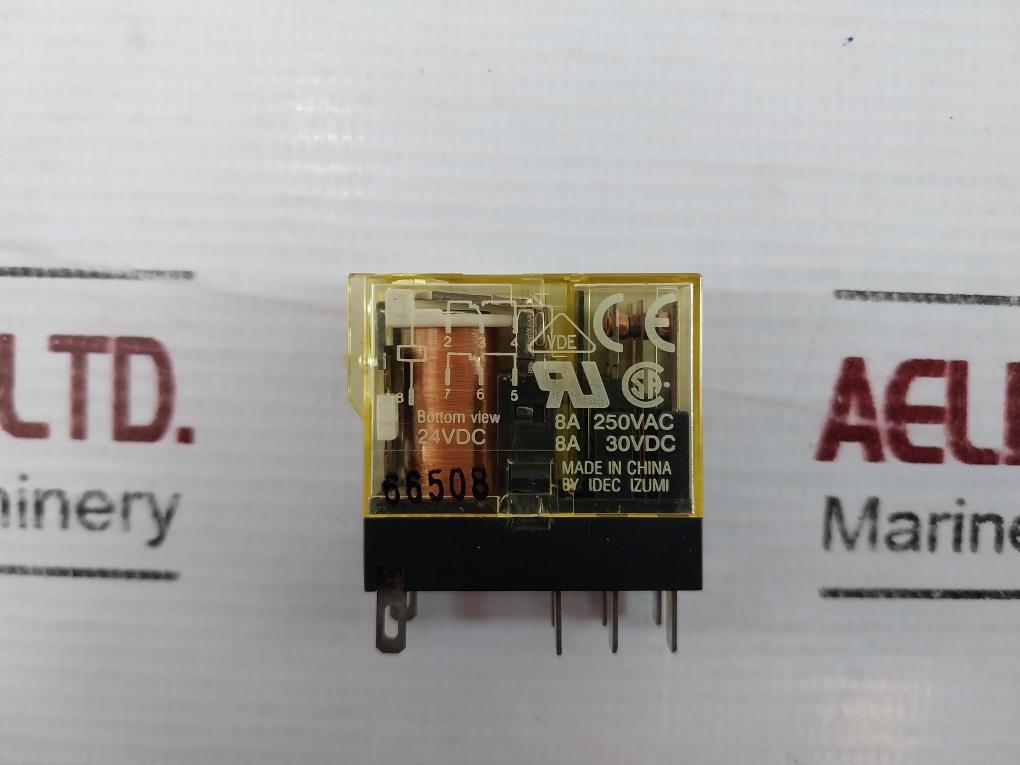 Idec Rj2S-cl-d24 Rj Slim General Purpose Relay Plug-in Dpdt 8A 24V Dc
