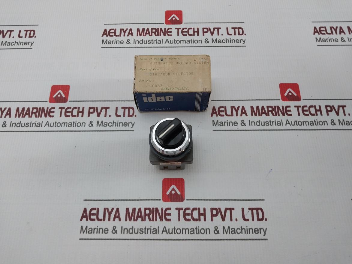 Idec Asn307S Stop/Run Selector Switch Ac 125V 5A Ac 300V 3A C0S3