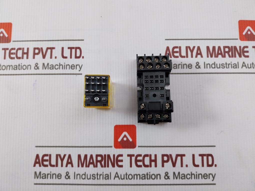 Idec Ry4S-ul Dc24V 4-pole Miniature Relay With Base 5A 240Vac