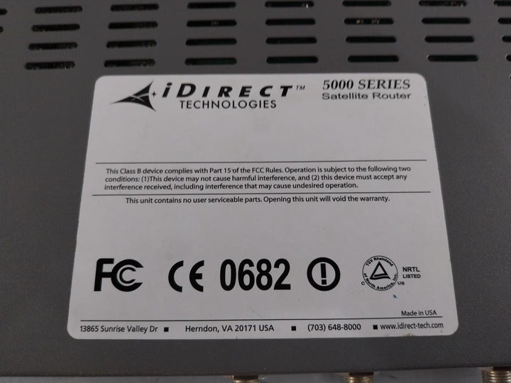 IDIRECT 5100 Ault Incorporated 5000 Series Satellite Router With Power Supply