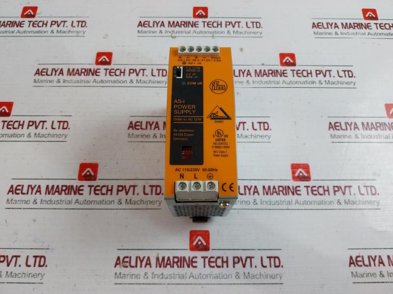 Ifm Electronic Ac1216 As-interface Power Supply 115/230V 50-60Hz Dc 29.5-31.6V