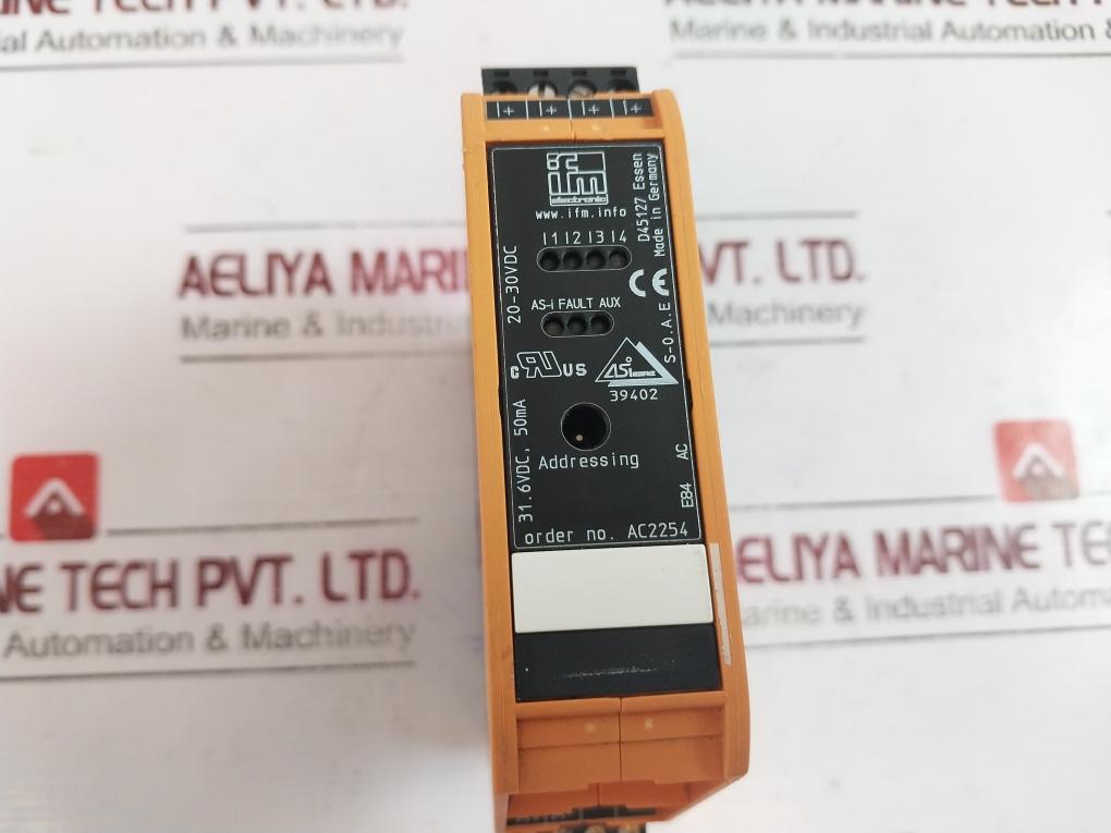 Ifm Electronic Ac2254 As-interface Fault Auxiliary Module 20-30vdc 31.6vdc 50ma