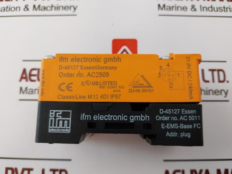Ifm Electronic Ac2505 As-interface Module 31.6Vdc 4Di Ip67, 39101 E-ems-base Fc
