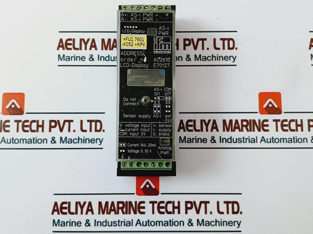 Ifm Electronic Ac2610 As Interface Analog Module W/ E70127 Lcd Display ...