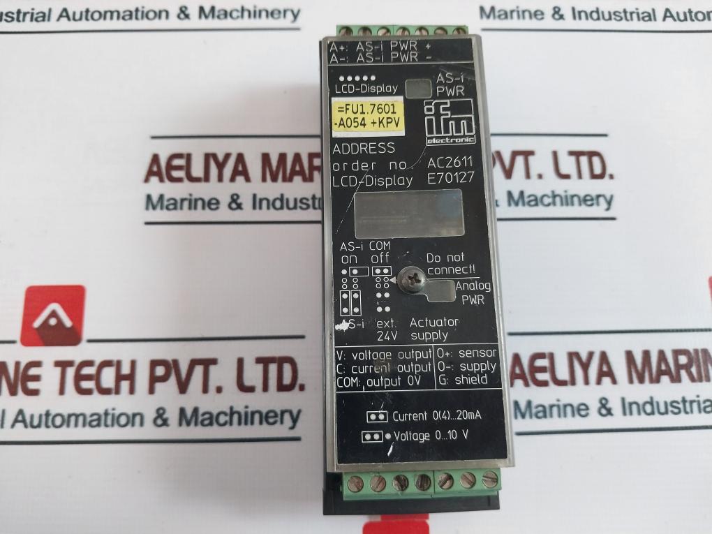 Ifm Electronic Ac2611 Interface Control Cabinet Module