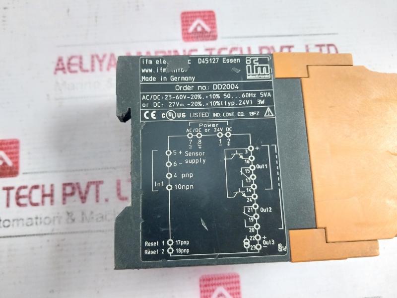 Ifm Electronic Dd 2004 Fr-1 Frequency/Speed Monitor 23-60V 50-60Hz 5Va
