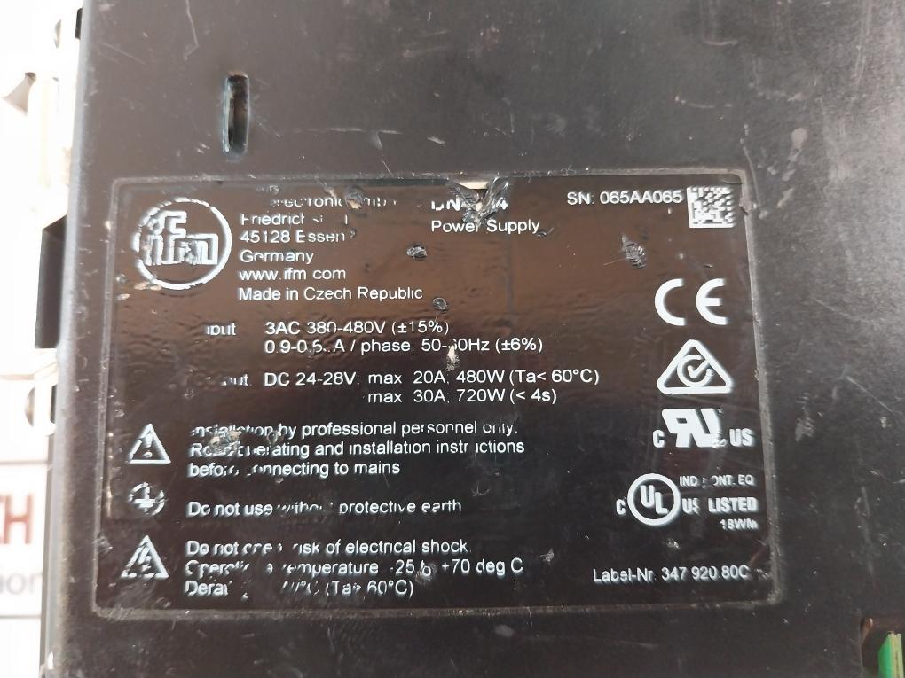 Ifm Electronic Dn4034 Power Supply