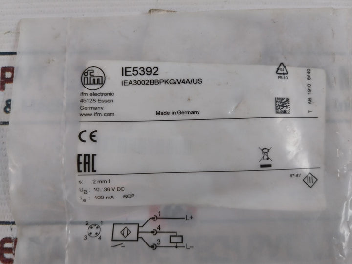Ifm Electronic Ie5392 Inductive Proximity Switch Sensor 10…36 Vdc