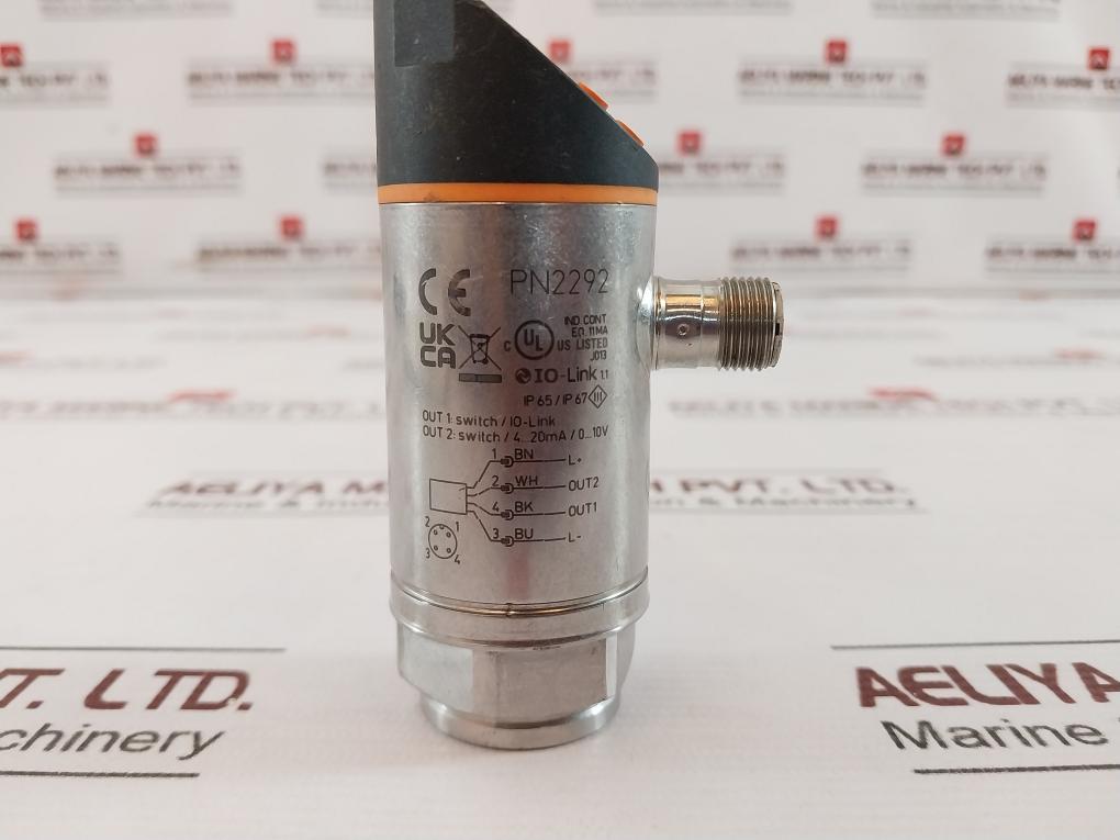 Ifm Electronic Pn2292 Pressure Sensor With Display 18-30Vdc 1/4-18 Npt Ip65/Ip67