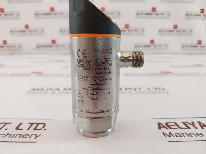 Ifm Electronic Pn2292 Pressure Sensor With Display 18-30Vdc 1/4-18 Npt Ip65/Ip67