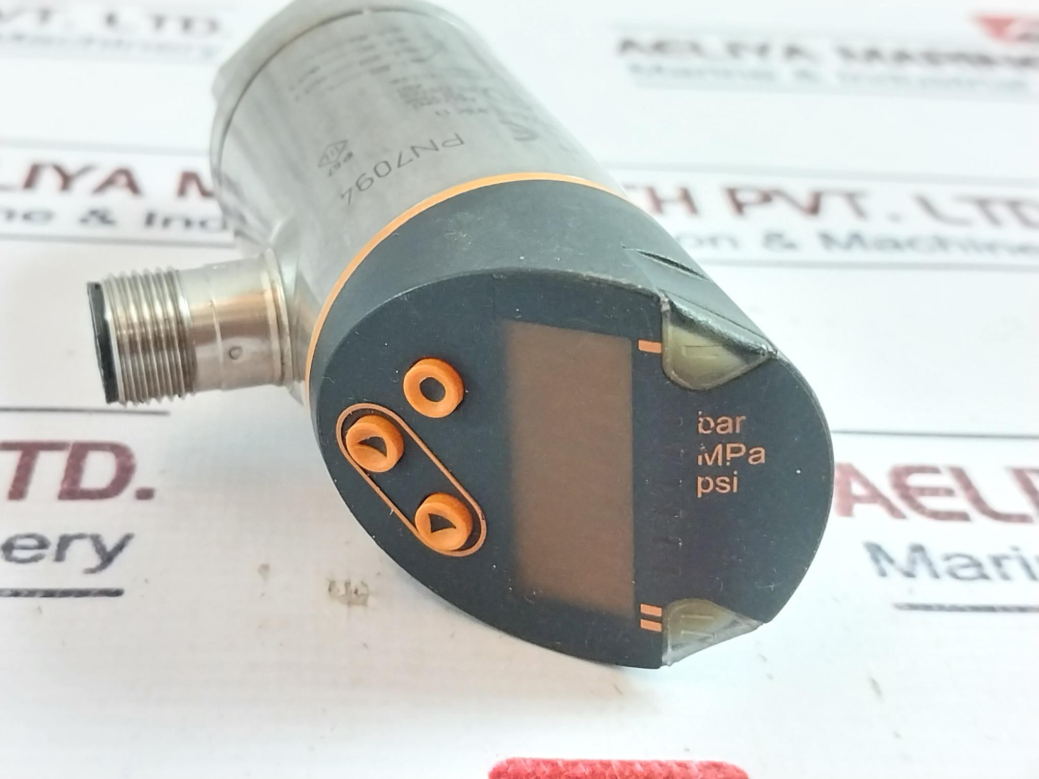 Ifm Electronic Pn7094 Io-link Pressure Sensor Ip67 18/30vdc