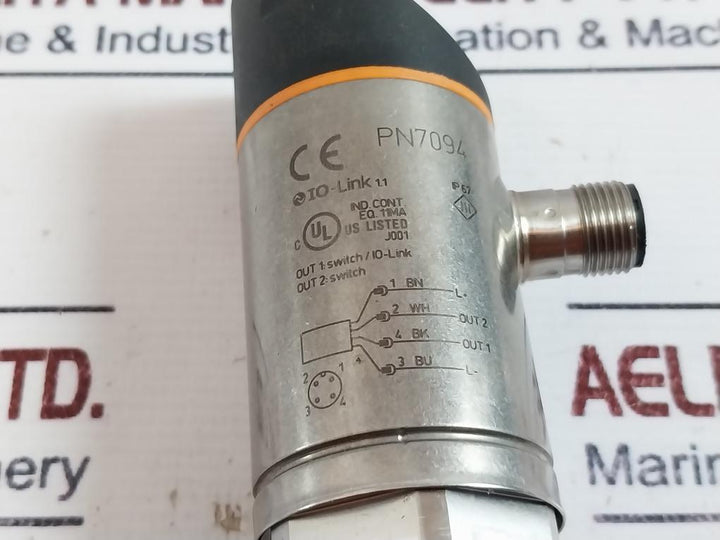 Ifm Electronic Pn7094 Io-link Pressure Sensor Ip67 18/30Vdc