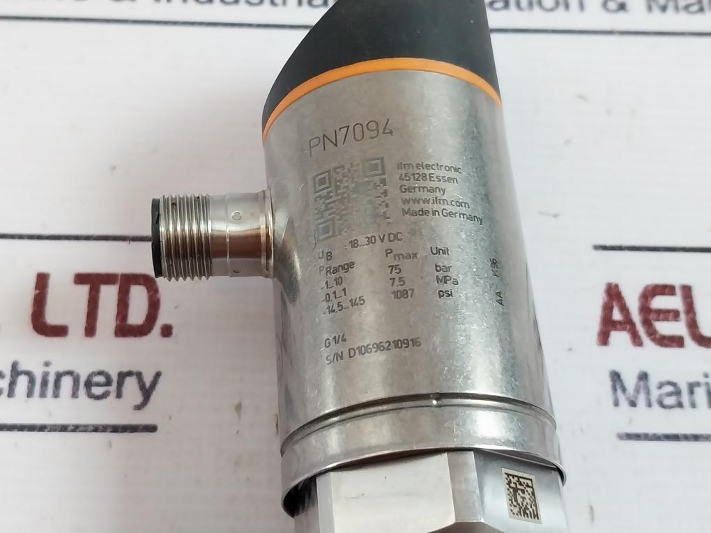 Ifm Electronic Pn7094 Io-link Pressure Sensor Ip67 18/30Vdc