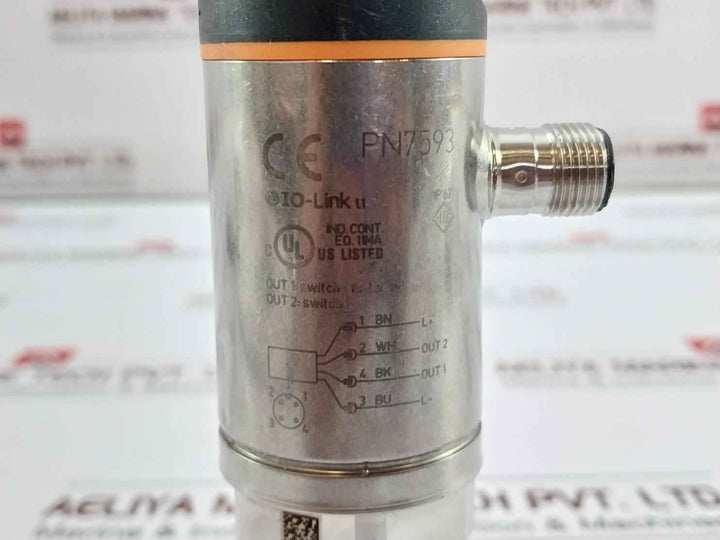 Ifm Electronic Pn7593 Pressure Sensor 18-30 V Dc 0-25 Bar Ip67