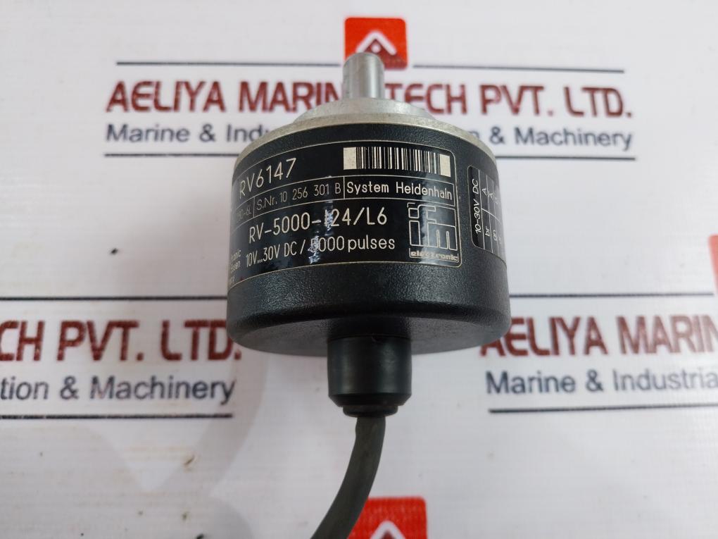 Ifm Electronic Rv6147 Incremental Encoder With Solid Shaft Rv-5000-i24/L6