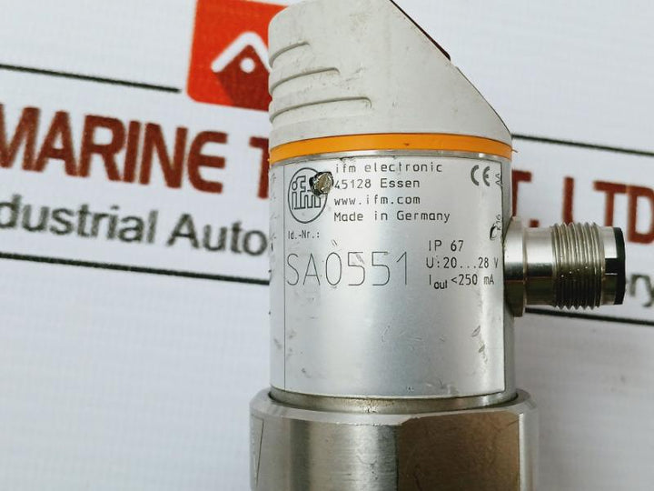 Ifm Electronic Sa0551 Flow Sensor 4-20Ma 0-10V Ip67