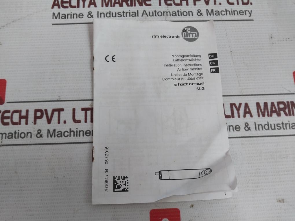 Ifm Electronic Sl5101 Airflow Monitor Slg23Ceeakog/24Vdc 3A/250Vac 50Ma Ip65