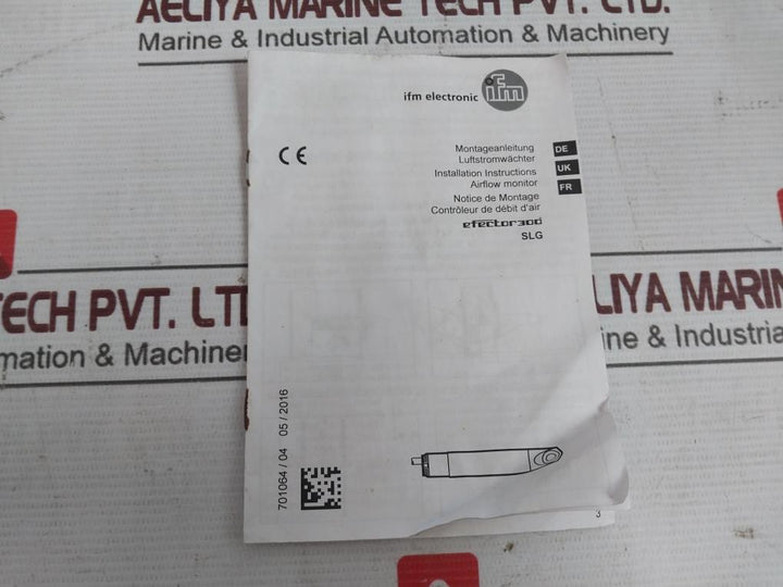 Ifm Electronic Sl5101 Airflow Monitor Slg23Ceeakog/24Vdc 3A/250Vac 50Ma Ip65