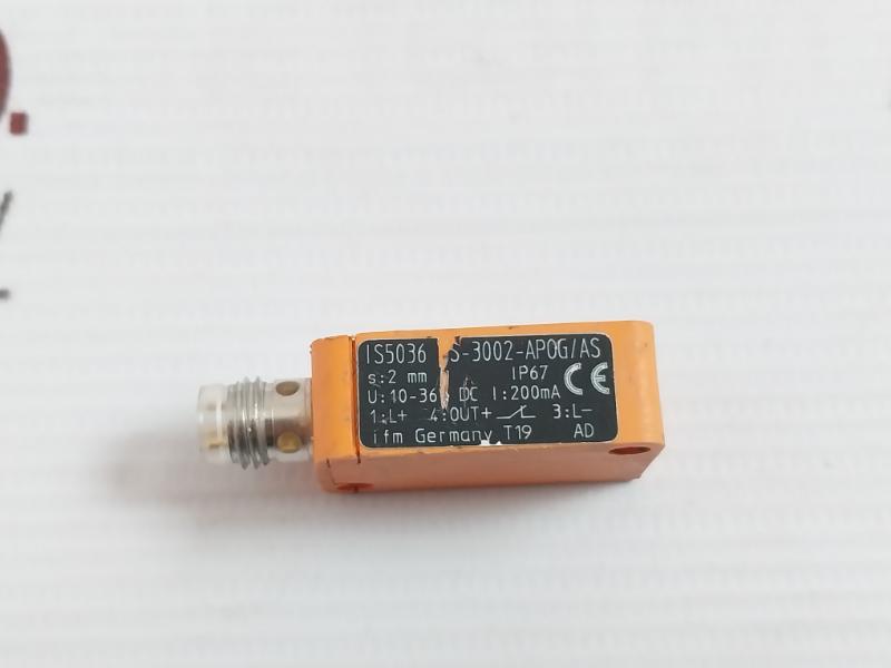 Ifm Is5036 Inductive Sensor 10-36V Dc 200Ma T19 Ad