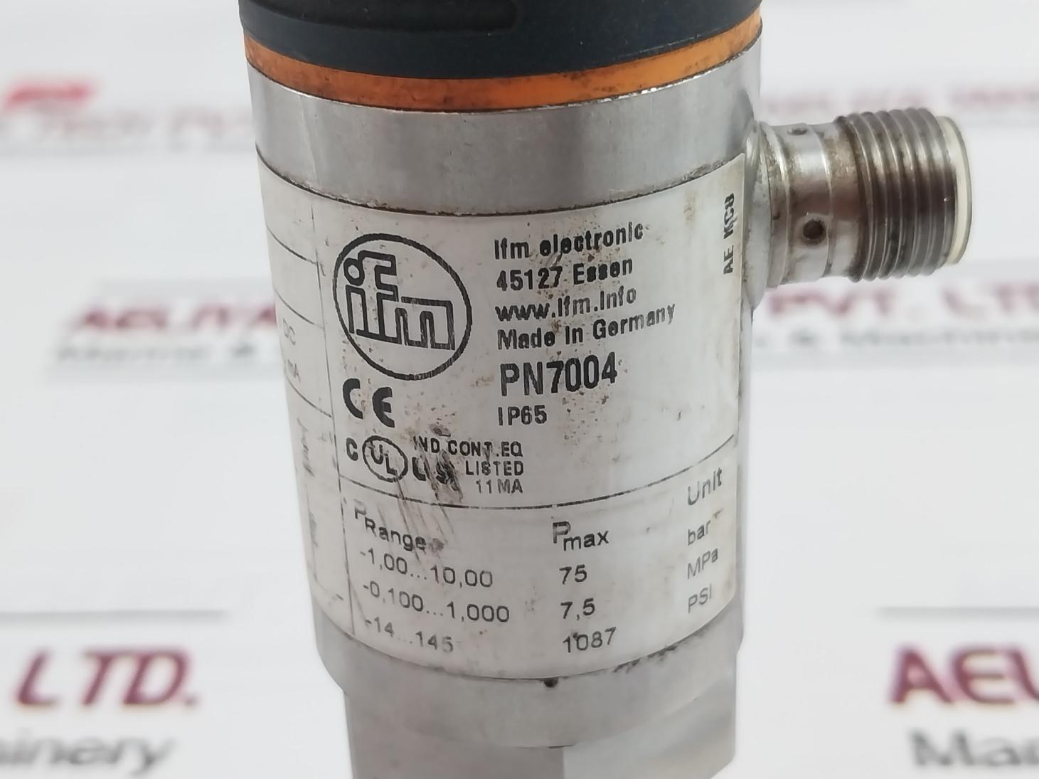 Ifm Pn7004 Pressure Sensor With Display Port Size G 1/4