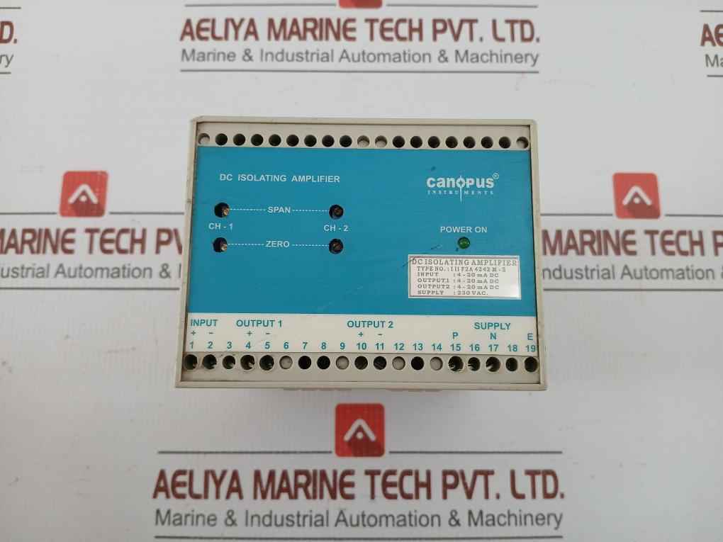 Iii F2A 4242 M-2 Dc Isolating Amplifier Canopus Instruments Input 4-20 Madc