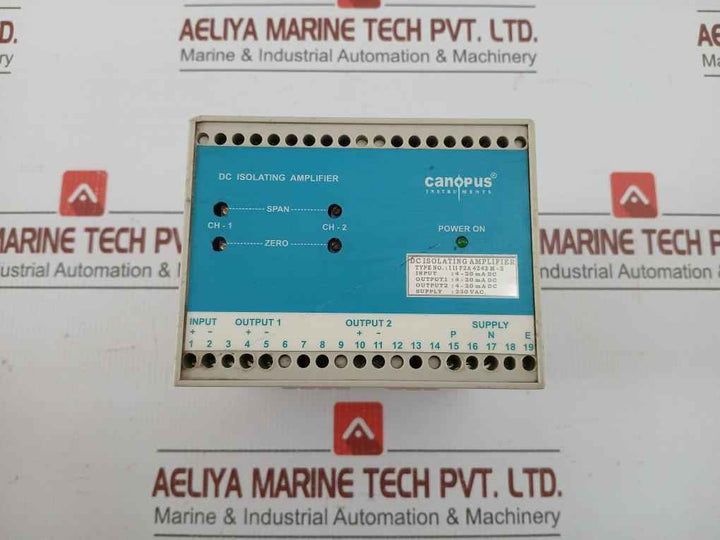 Iii F2A 4242 M-2 Dc Isolating Amplifier Canopus Instruments Input 4-20 Madc