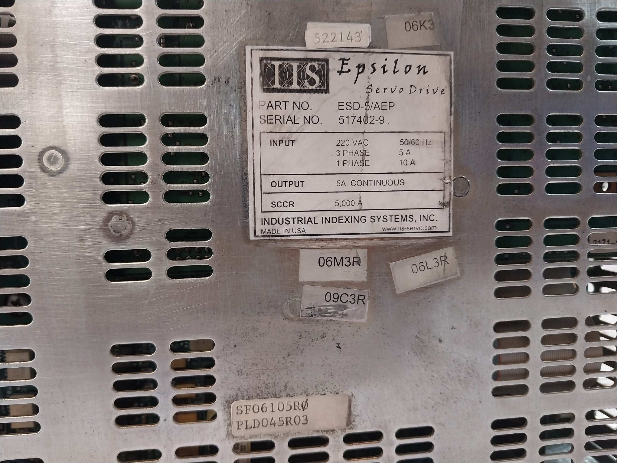 Iis Esd-5/Aep Emerald Servo Drive Features Input 220Vac 50/60Hz Output 5A