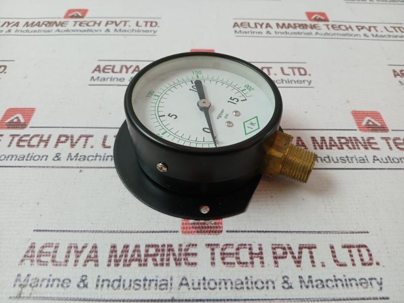 Ik Instrument 75-p-b Pressure Gauge 0-200 Psi 0-15 Kg/Cm2