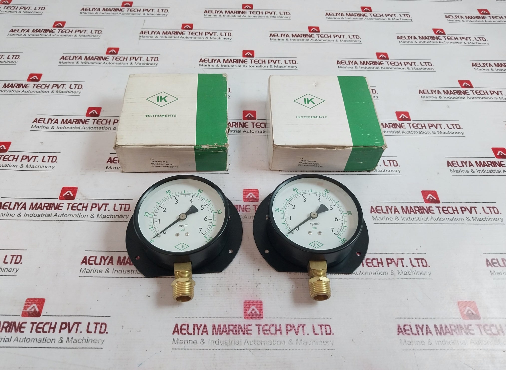 Ik Instruments 100-p-b Pressure Gauge 0-7 Kg/Psi