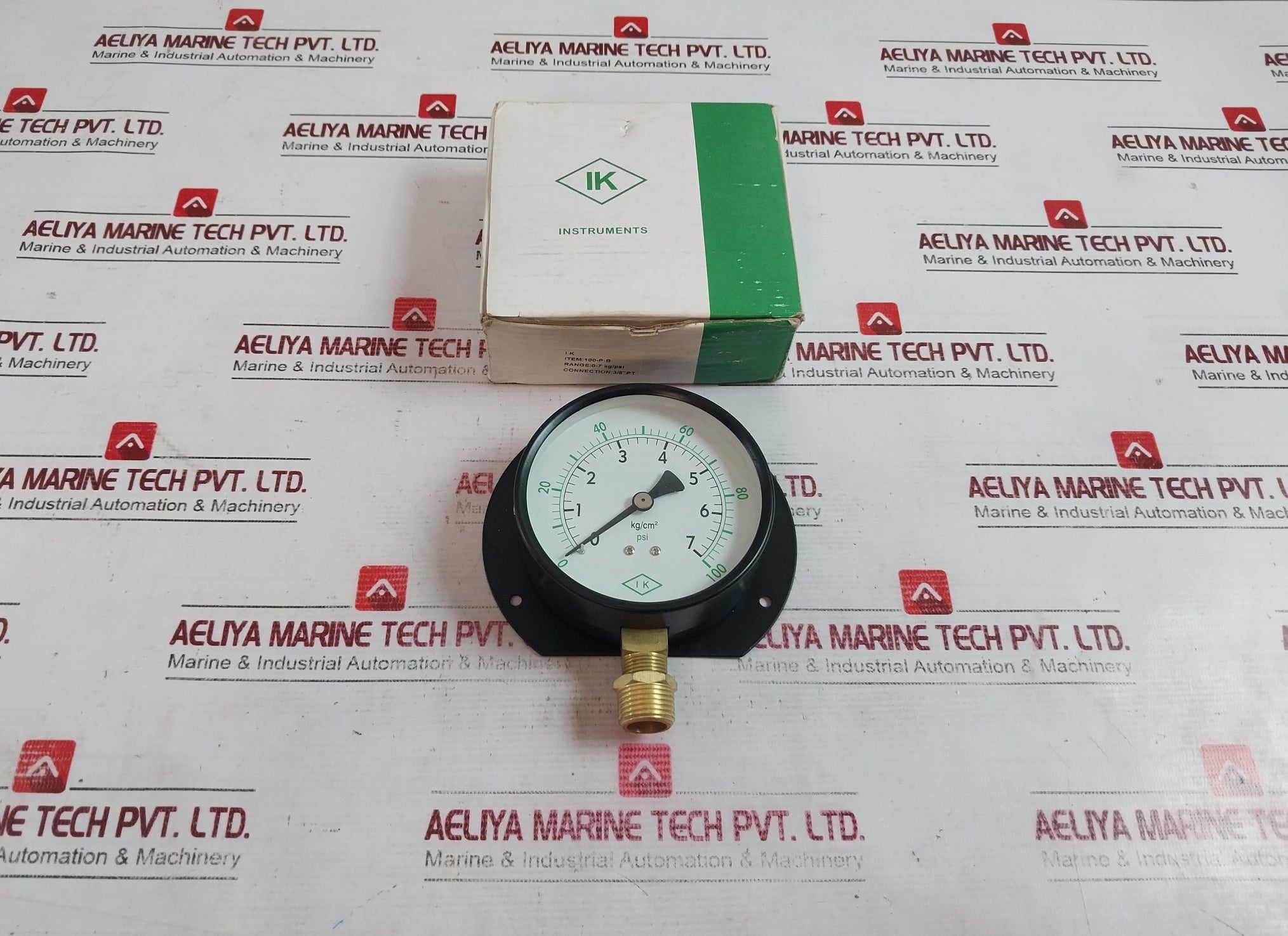 Ik Instruments 100-p-b Pressure Gauge 0-7 Kg/Psi