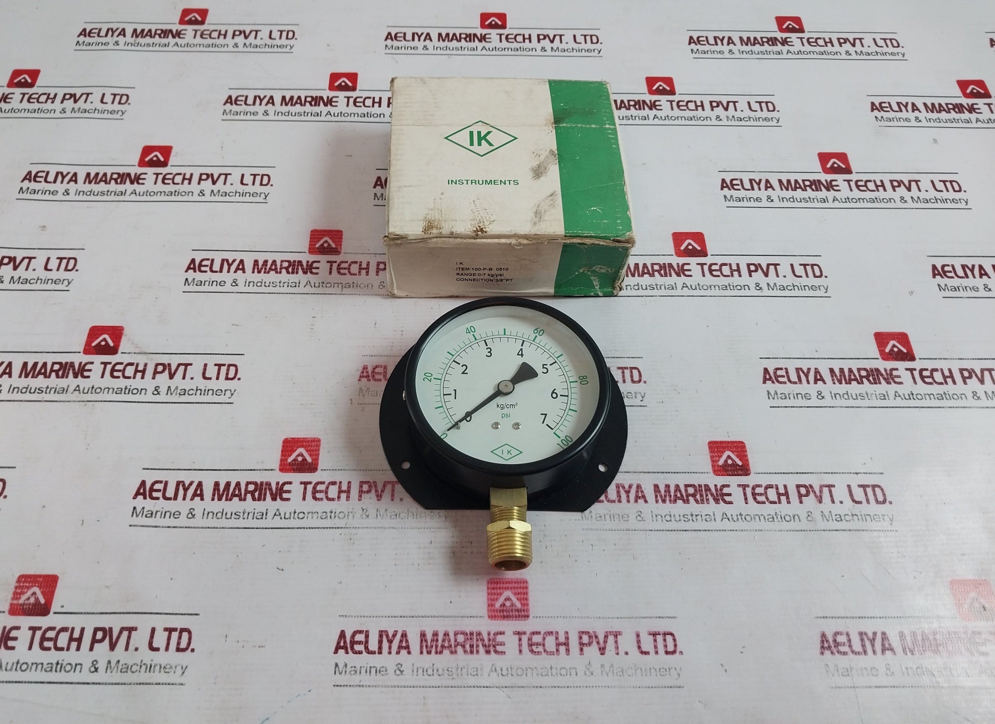 Ik Instruments 100-p-b Pressure Gauge 100 7 Kg/Psi