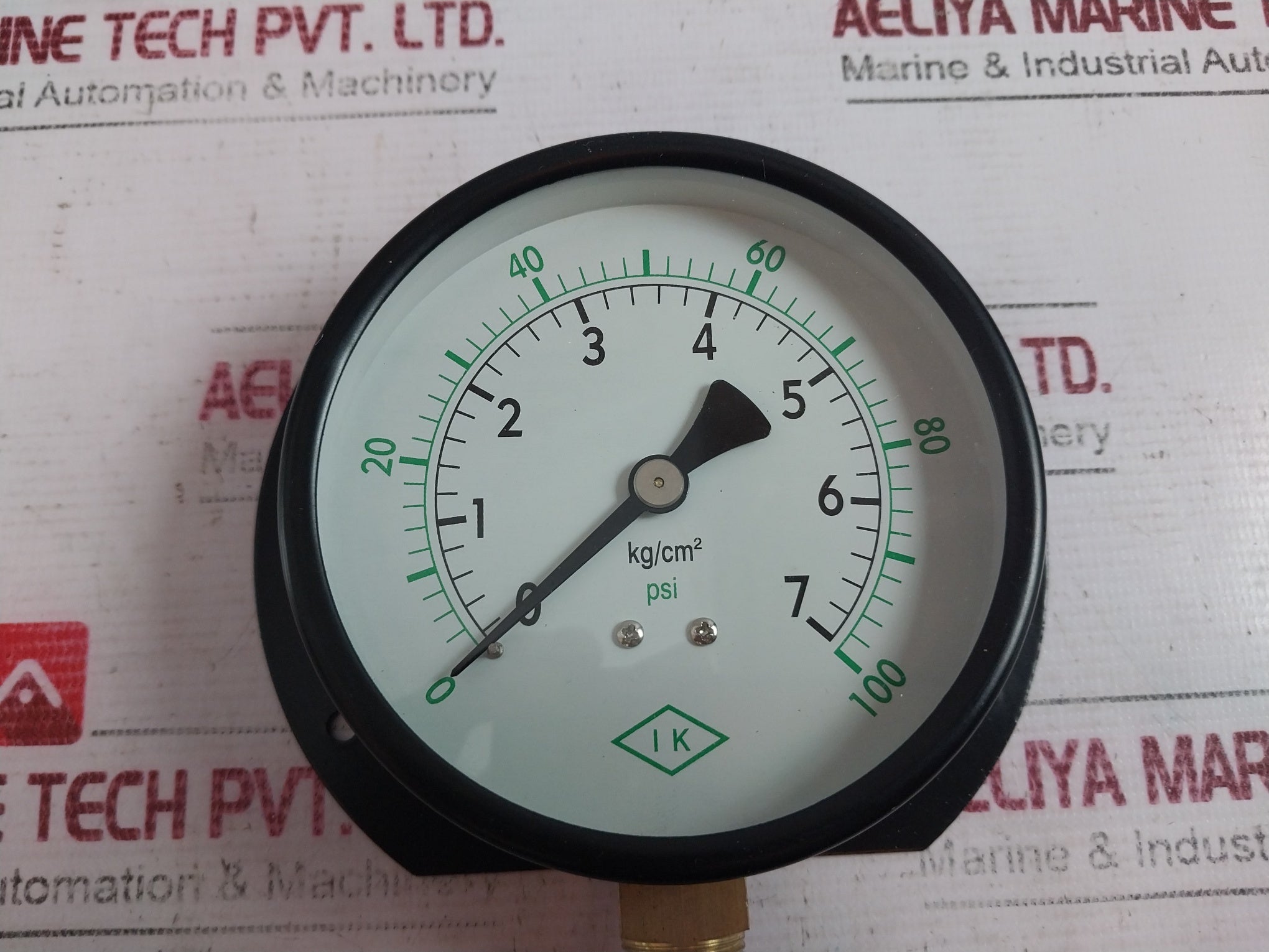 Ik Instruments 100-p-b Pressure Gauge 100 7 Kg/Psi