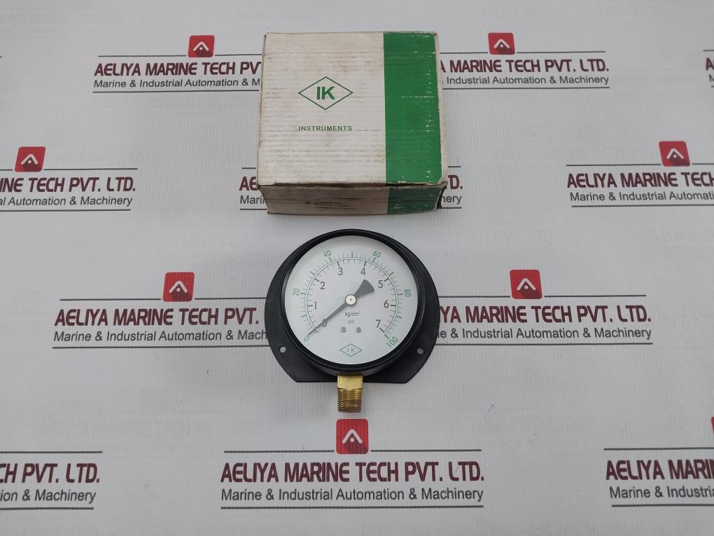 Ik Instruments 0-7 Kg/Cm2 Pressure & Temperature Gauge 0-100 Psi