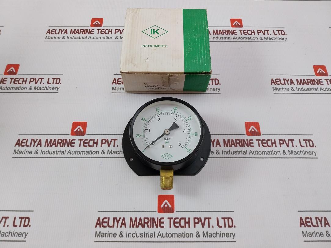 Ik Instruments 100-p-b 1114 Pressure Gauge 0–5 Kg/Cm² 0–70 Psi