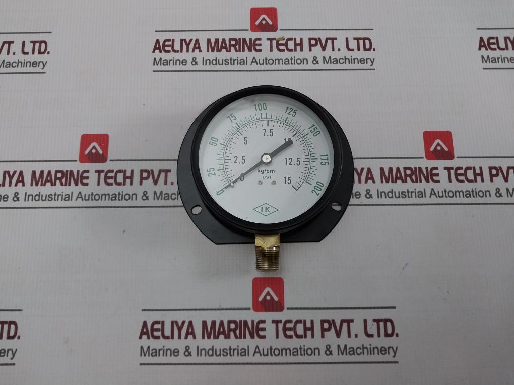 Ik Instruments Pressure Gauge 0-15 Kg/Cm2,0-200 Psi