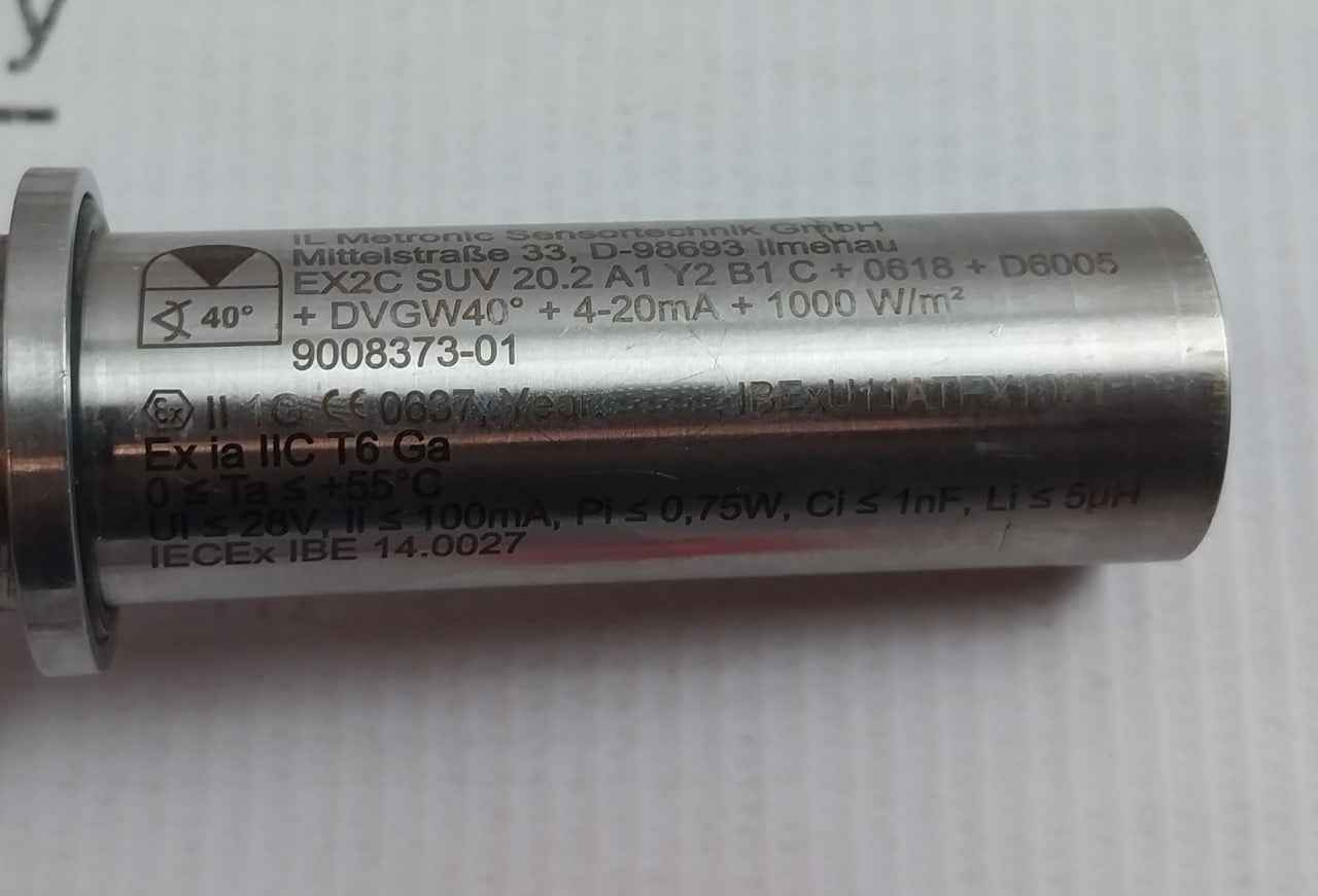 Il Metronic 9008373-01 Sensor With Power Cable Iecex Ibe 14.0027 Ibexu11atex1081