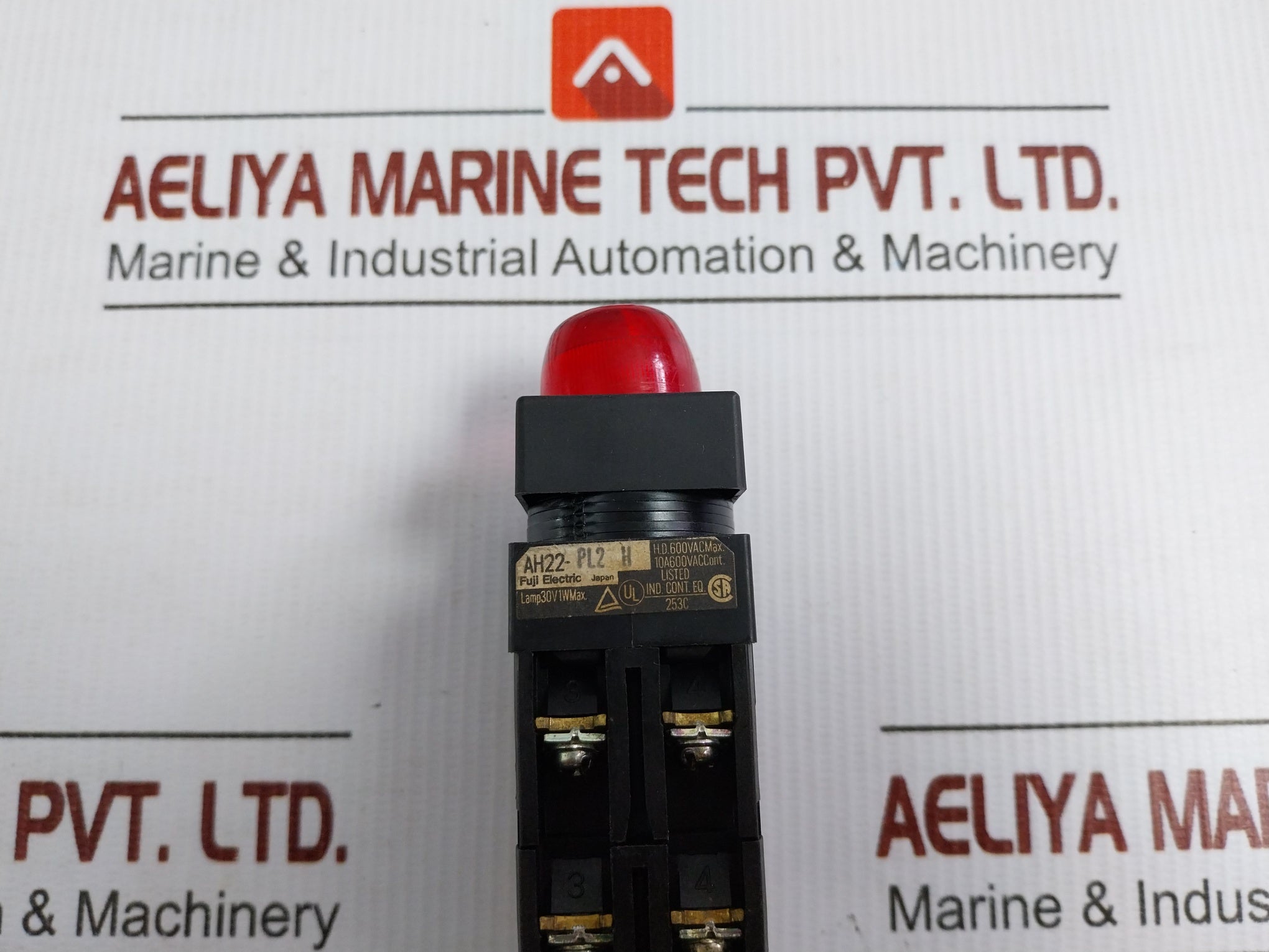 Illuminated-Push-Button-Switch-By-Fuji-Electric-100-110v-50-60hz-Ah22-Pl2-H-6
