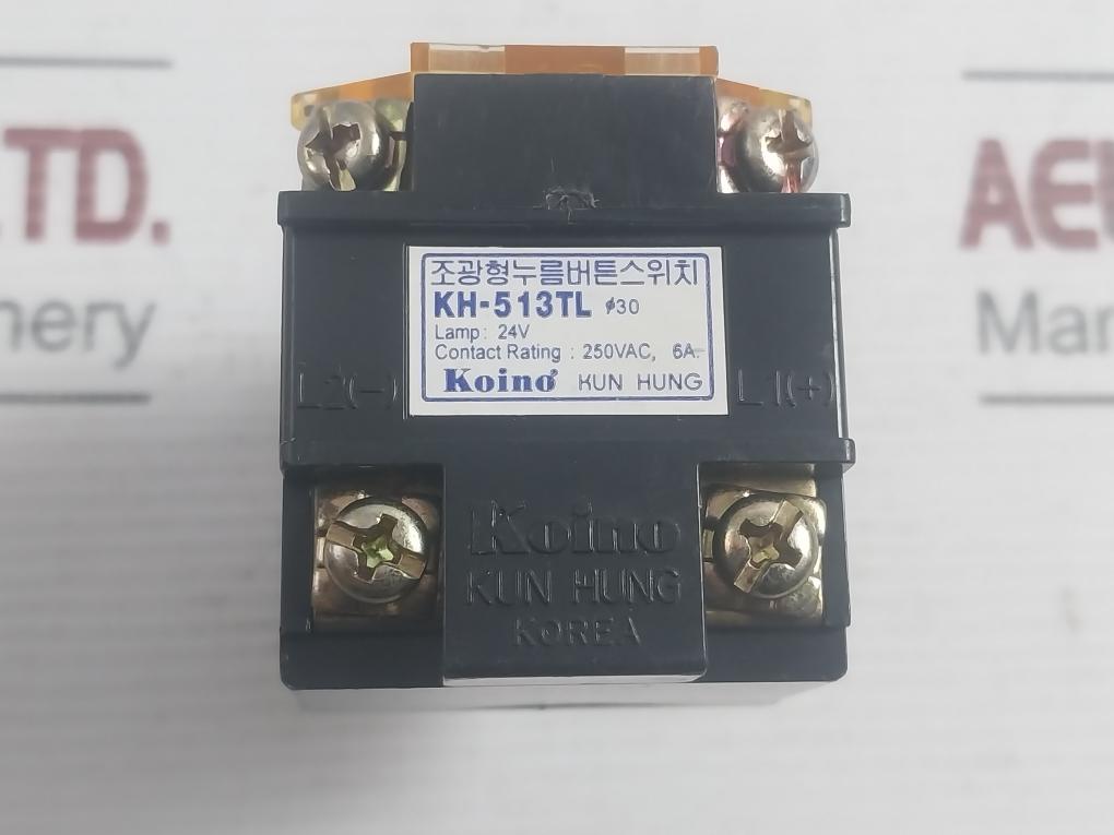 Kh-513Tl Illuminated Push Button Switch 250Vac, 6A Koino