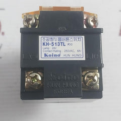 Kh-513Tl Illuminated Push Button Switch 250Vac, 6A Koino
