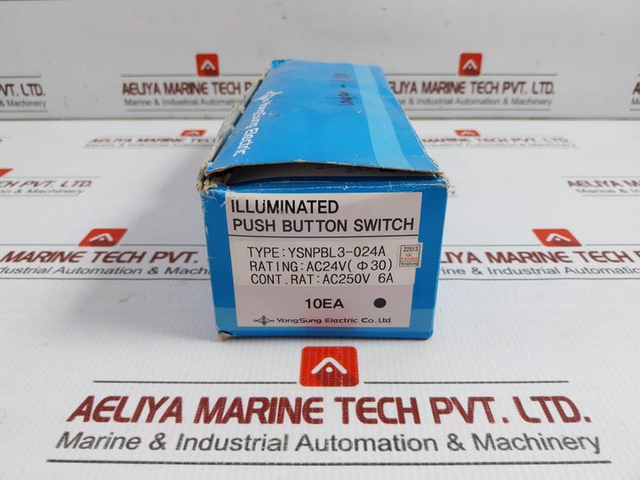 Illuminated Push Button Switch Ac 24V Yongsung Ysnpbl3-024A