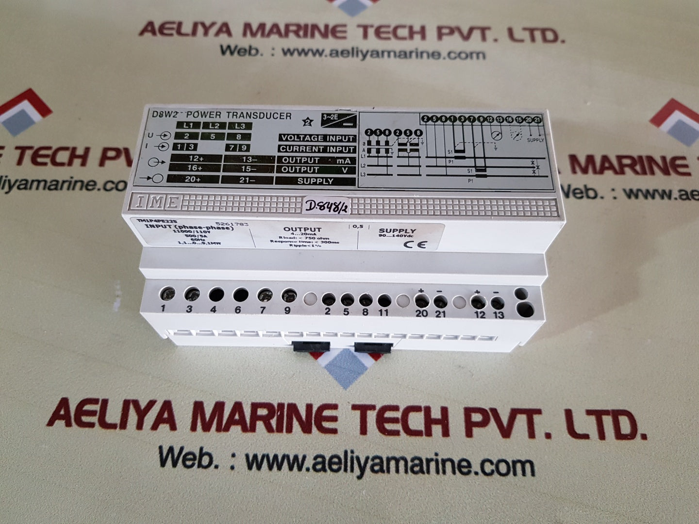 Ime D8W2 Power Transducer 11000/110V 500/5A 60Hz 90-140Vdc