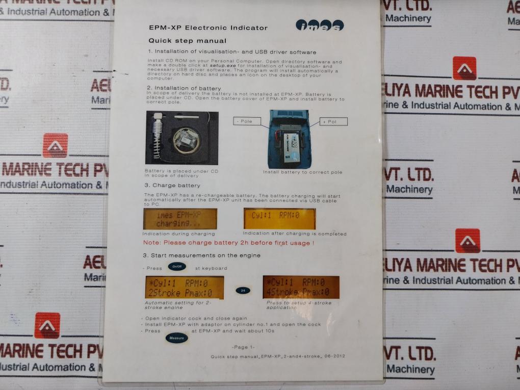 Imes Epm-xp Electronic Pressure Indicator Kit