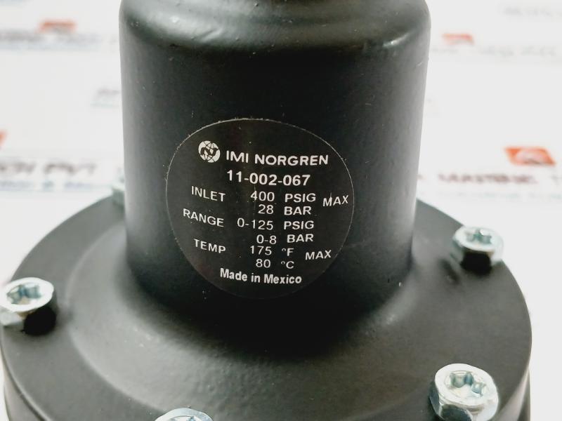 Imi Norgren 11-002-067 Precision Regulator 400 Psig 28 Bar 175 °F 80 °C