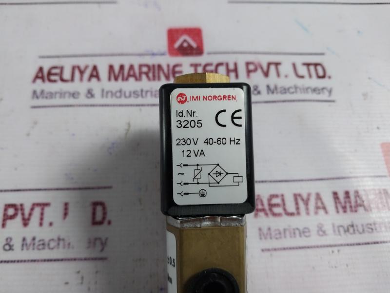 Imi Norgren 9500295 Brass Solenoid Electromagnetic Valve For Pilot Burner