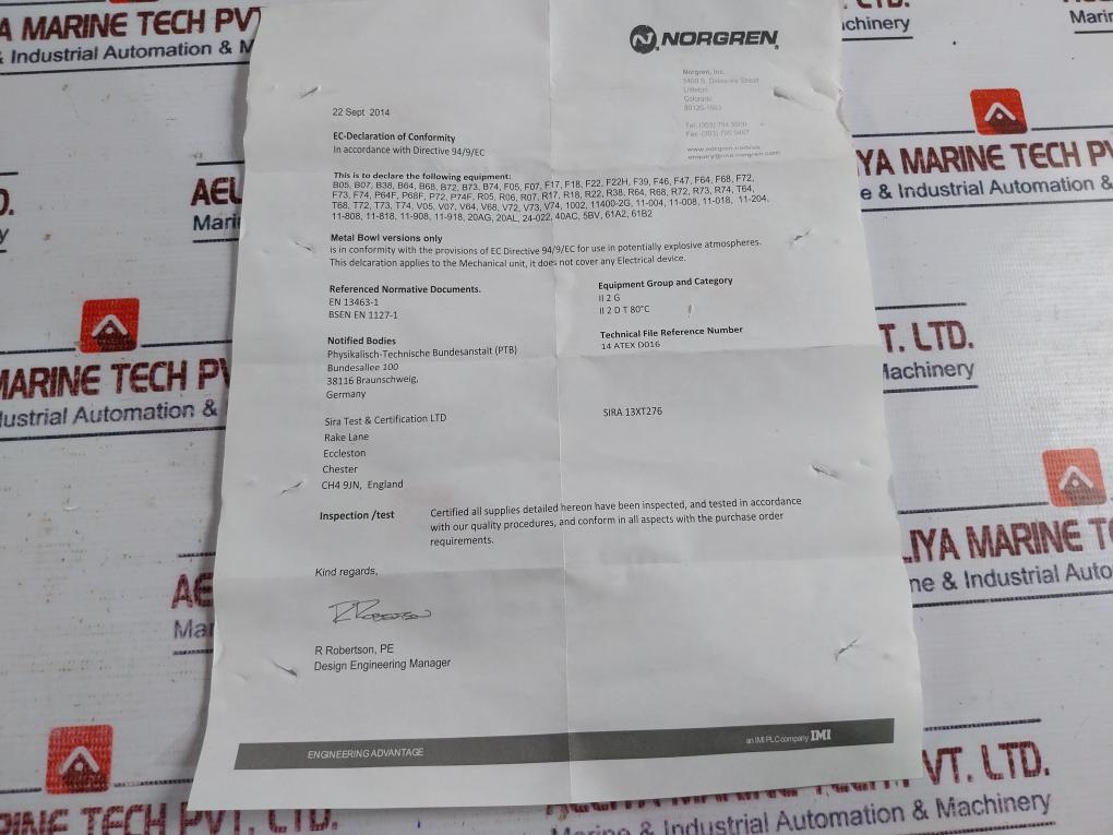 Imi Norgren R73g-4gk-rmn Air Regulator/pressure Regulator (175 °f Max - 80 °c Max)